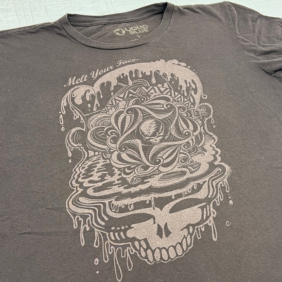 Liquid Blue Other - Liquid Blue Grateful Dead Melt Your Face Brown Graphic Tee Mens Large Band Shirt